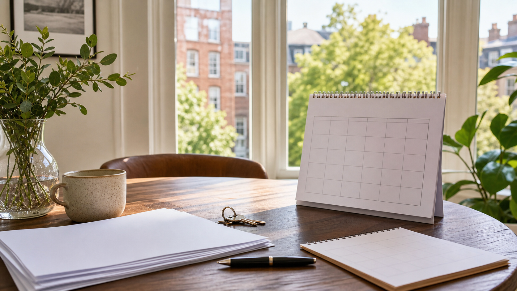 Cambridge rental dining table with lease renewal notes and property reports