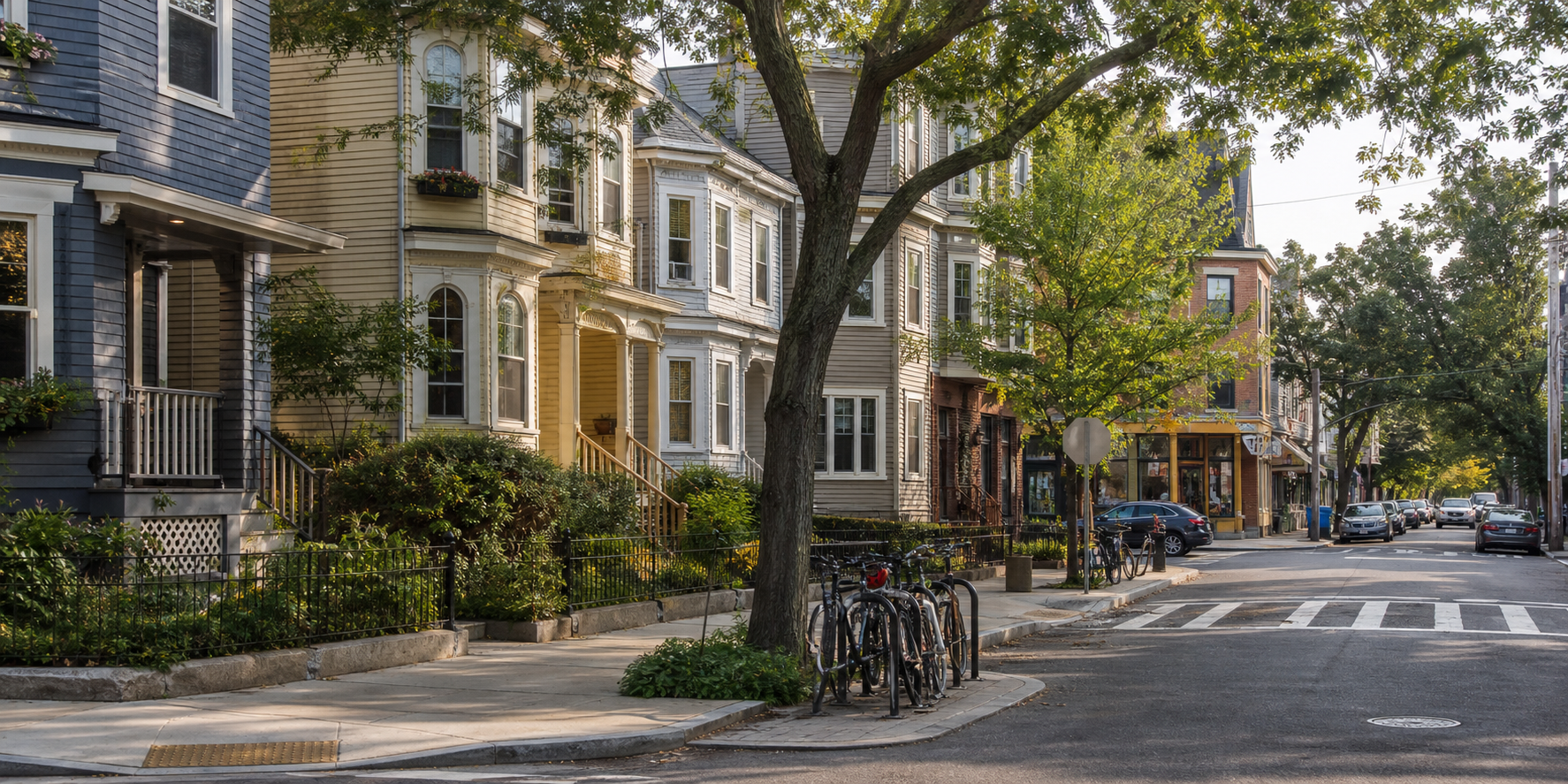 Distinct Somerville neighborhood streets used for rental marketing context