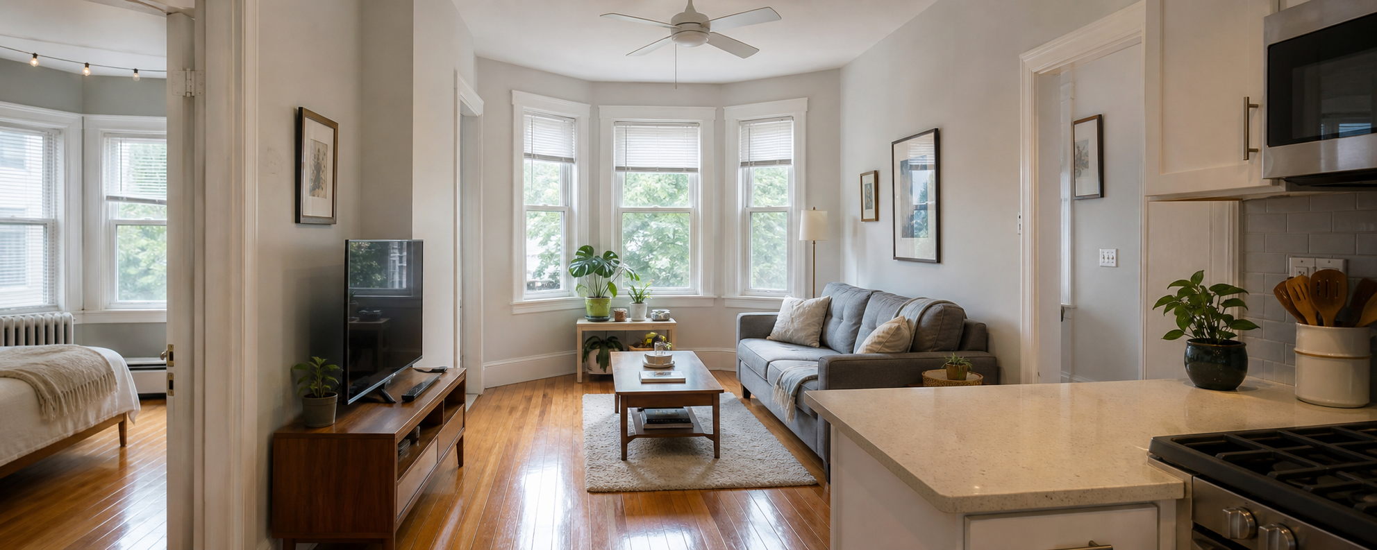 Somerville apartment interior showing layout and finish details