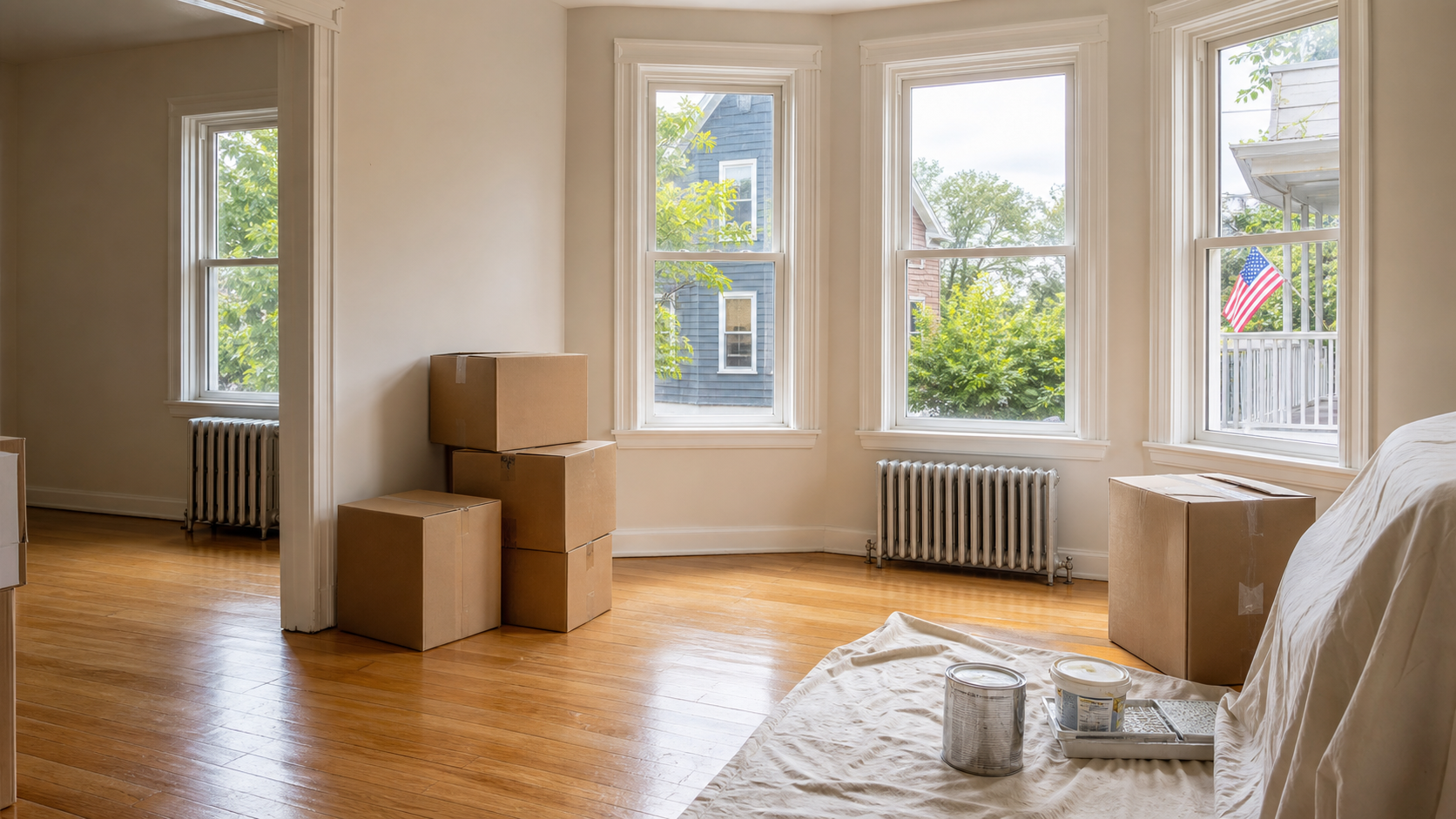 Somerville multifamily entry prepared for a post-holiday rental turnover inspection