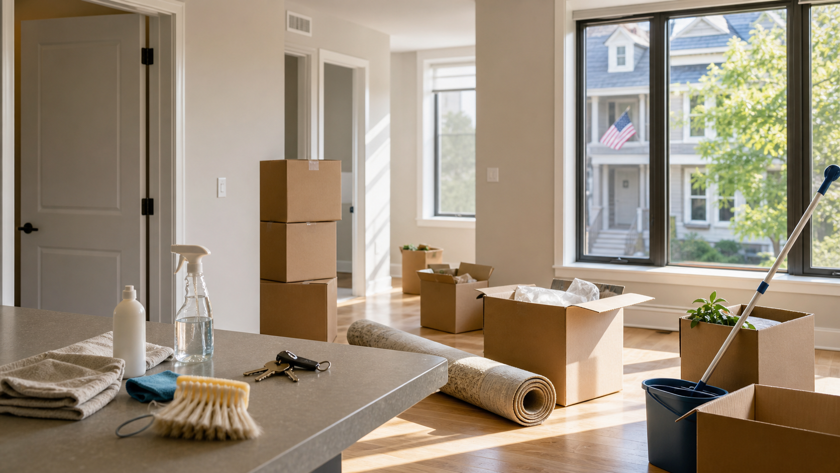 Watertown rental entry prepared for a post-Memorial Day turnover inspection